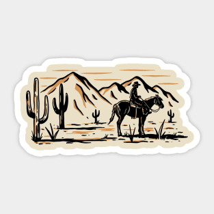 Lone cowboy Sticker